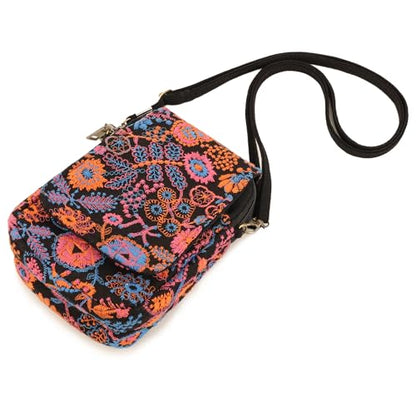 SILKAREA Embroidered Cute Mini Crossbody Bag for Women Small Handbags Wristlet Wallet Bag Cell-phone Pouch Coin Purse - color: Embroidered Red