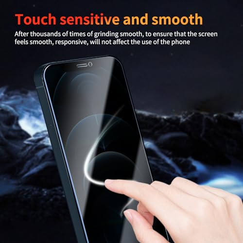 Privacy Screen Protector for iPhone 12 Pro Max 6.7 Inch 3 Pack, Tempered Glass Film Anti-spy Scratch Resistant 9H Hardness Case Friendly - size: iPhone 12 Pro Max
