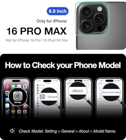 Magnetic for iPhone 16 Pro Max Wallet Case with Card Holder Black | Compatible with MagSafe, Shockproof Phone Cover with Detachable RFID Blocking Credit Card Slot, Black - color: Black, size: iPhone 16 Pro Max