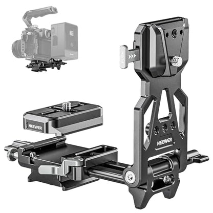 NEEWER Foldable V Mount Battery Plate with Arca Type Baseplate, PS015 PRO