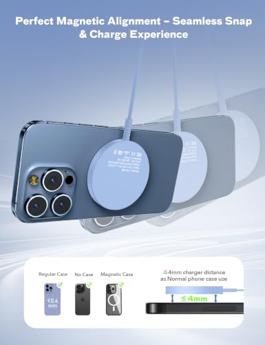 Magnetic Wireless Charger - color: Blue