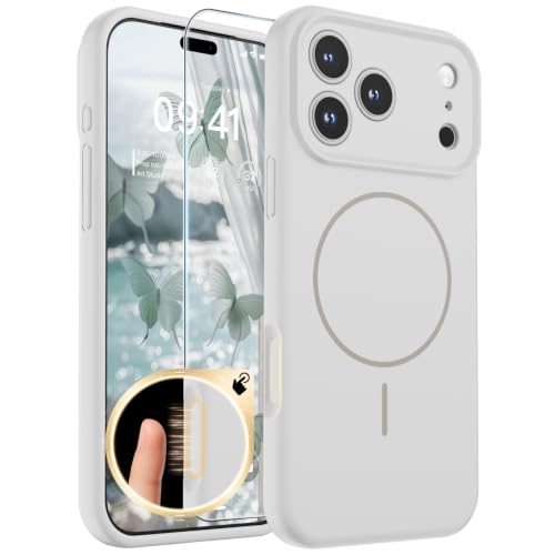 SUPFINE Silicone & Magnetic for iPhone 17 Pro Case White - color: White, size: iPhone 17 Pro