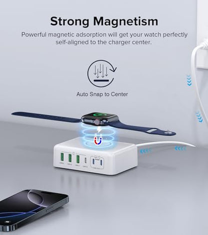 Charging Station for Apple Devices, 170W Max Charging Block for Apple Watch
