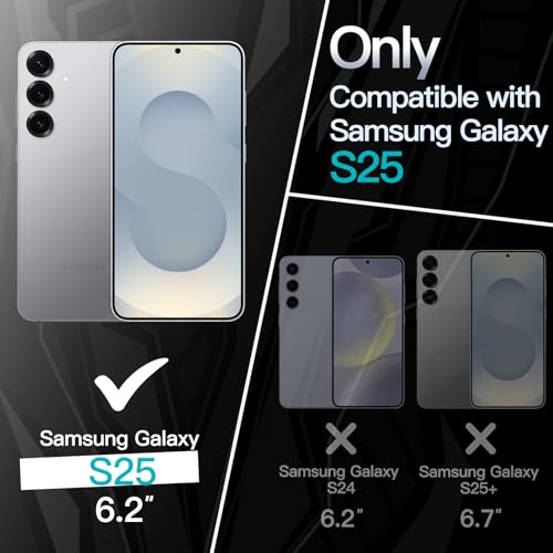 JETech Slim Case for Samsung Galaxy S25, Silver Shadow | Camera Lens Protection, Soft TPU Design, Matte Finish, Shockproof Protection - color: Silver Shadow, size: Galaxy S25