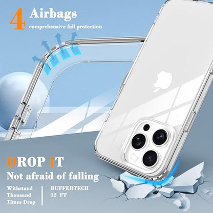 IAIYOXI Clear Case for iPhone 16, [Crystal Clear Military-Grade Drop Protection], Non-Yellowing, Slim Lightweight Transparent TPU Bumper Phone Case Cover Design - Clear - color: Clear2, size: iPhone 16