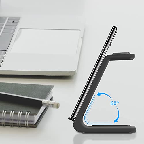 Charging Station for Multiple Devices,3 in 1 Fast Charging Dock for iPhone Series 14/13/12/11/X/8 Plus,Airpods, Desk Wireless Charger for Apple Watch 8/Ultra/7/6/SE/5/4/3/2 with QC3.0 Wall Adapter