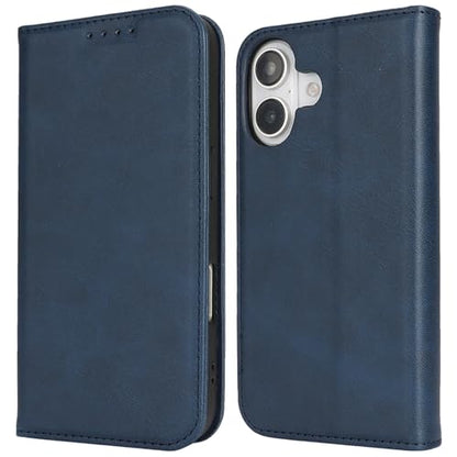 Wallet Case for iPhone 16,Premium PU Leather Flip Folio Case with Card Slot,Stand Holder and Magnetic Closure TPU Shockproof Interior Protective Case,6.1 Inch,Navy Blue | Premium PU Leather, Flip Folio Purse Case, with Card Slot, Stand Holder,Magnetic Clo