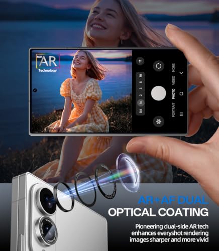 HelloDeere for Samsung Galaxy Z Fold 8 Camera Lens Protector, Military-Grade 9H+ Tempered Glass with AR Optical Tech HD Anti-Glare Anti-Scratch Metal Individual Ring Easy Install Case Friendly, Silver - color: Z Flod 8 (Silver)