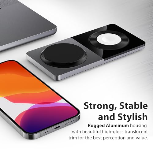 PETINO 3 in 1 Wireless Charging Station for Apple Devices with MagSafe - color: Black