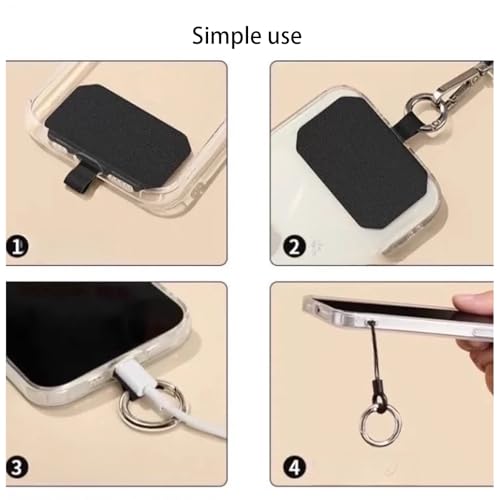Clip and Go Strap for Phone with Wallet Crossbody,Phone Strap with Zipper Pouch and Adjustable Chain - color: 2pcs Mix Color-b