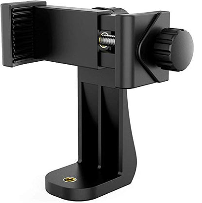 Alphx Universal Smartphone Tripod Cell Phone Holder Mount Adapter Set, Fits iPhone, Samsung, and all Phones, Rotates Vertical and Horizontal with Adjustable Clamp, Includes Mini Tripod
