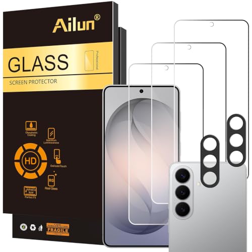 Ailun Glass Screen Protector for Galaxy S26+ / S26 Plus [6.7 Inch] 3Pack+2Pack Camera Lens Tempered Glass Fingerprint Unlock 0.25mm Anti-Scratch Case Friendly Clear-HD[Not for S26/S26 Ultra] - color: Transparent, size: S26+ 6.7 inches
