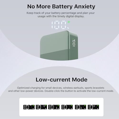 NOBIS 65W 20000mAh Portable Charger Power Bank Fast Charging - color: Green