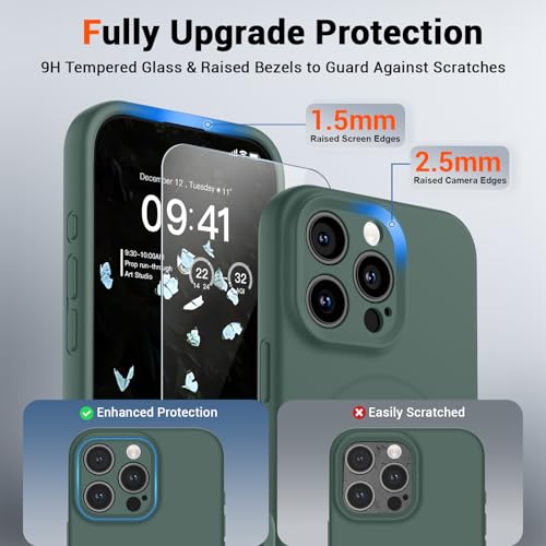 SUPFINE Silicone & Magnetic for iPhone 16 Pro Max Case - color: Acacia Green, size: iPhone 16 Pro Max