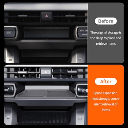 Silicone Centre Control Wireless Charging Mat Compatible with Toyota RAV4 XLE Premium/XSE/Limited/Woodland 2026+, Non-Slip Silicone Wireless Charging Protector Pad for RAV4 2026 Interior Accessories