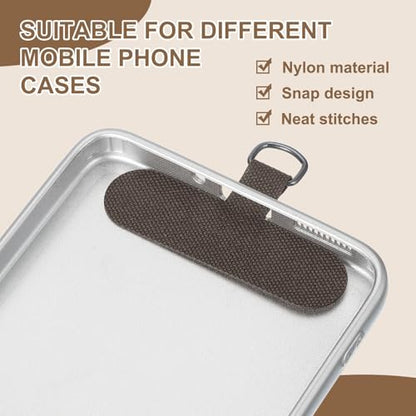 uxcell 12pcs Phone Tether Tab, Universal Phone Lanyard Patch T Shape Cell Phones Strap Replacement Part for Most Smartphone Cases, Brown - color: Brown