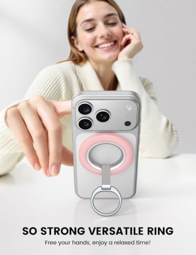 Lamicall for MagSafe Magnetic Phone Ring Grip, Super Magnet Pink Ring - color: Sakura Pink