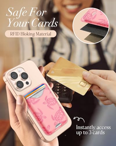 Shorogyt Compatible with Magsafe Wallet for Women, Turtle - color: Turtle