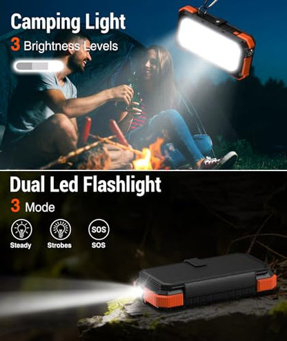 BLAVOR Solar Power Bank 20,000mAh Portable Charger with 4 Foldable Panels
