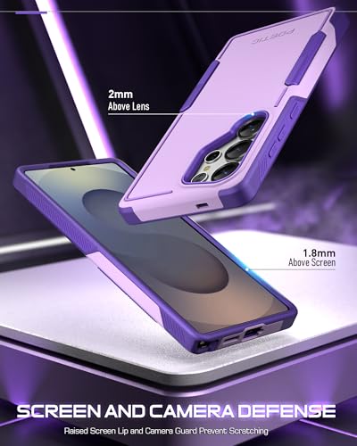Poetic Neon Case for Samsung Galaxy S25 Ultra 5G, Dual Layer Heavy Duty Rugged Lightweight Slim Shockproof Protective Cover Phone Case, Purple - color: Purple
