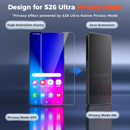 Fotbor [3+3 Pack Anti Blue Light Screen Protector for Samsung Galaxy S26 Ultra with 3 Pack Camera Lens Protector, [Alignment Frame] 9H Hardness, Easy Install, Ultrasonic Fingerprint Compatible - size: Samsung Galaxy S26 Ultra - 6.9 inch