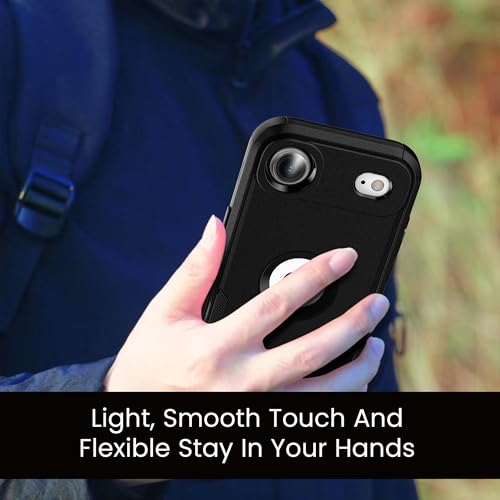 MXX Case for iPhone 17 Air, Heavy Duty 3 in 1 Wing Design Protective Cover with [Magnetic with MagSafe] Drop Proof Phone Case (Black) - color: Black, size: iPhone 17 Air