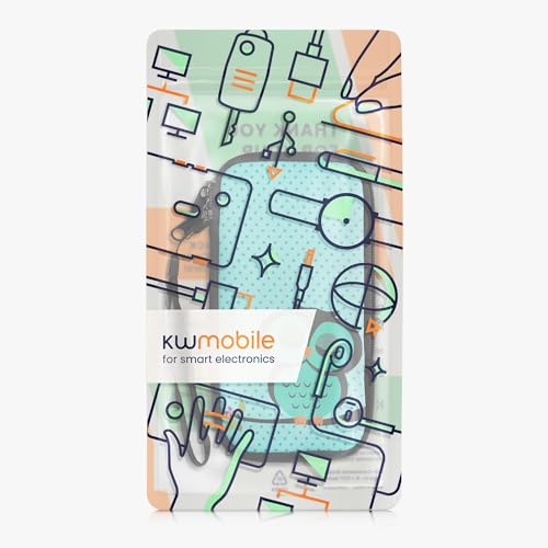 kwmobile Neoprene Sleeve for Smartphone Size XXL - 7" - Shock Absorbing Pouch Case - Protective Phone Bag - Sleeping Owl Turquoise/Brown/Mint - style: Sleeping Owl 37-05-71