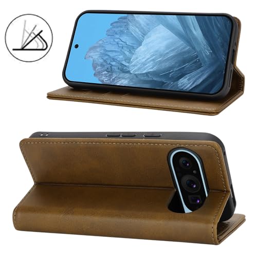 fit for Google Pixel 9/9 Pro Wallet Case,Premium PU Leather Flip Folio Case with Card Slot,Stand Holder,Magnetic Closure TPU Shockproof Interior Protective Case for Pixel 9/9 Pro,Green | Premium PU Leather, Flip Folio Purse Case, with Card Slot, Stand Hol