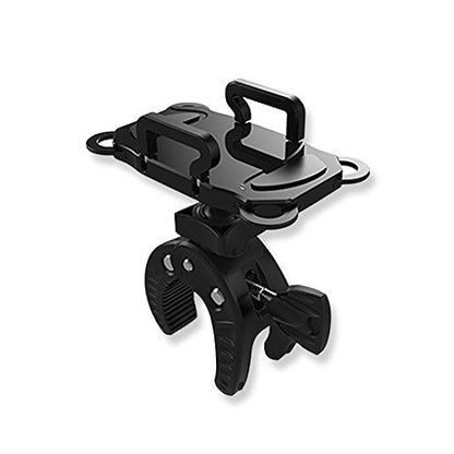 Bike Mount, Bike Phone Mount Motorcycle Baby Carriage Bicycle Mic Stand Cell Phone Holder Cradle with Rubber Strap 360 Degree Rotate for iPhone X 7 6s Plus 5s 5SE Sony Samsung (Black) - color: Black