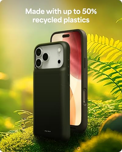Mophie Juice Pack Battery Case for iPhone 17 Pro Max - Slim Charging Case, Up to 50% Extra Battery Life, High Impact Protection, Magnetic Back for Wallets & Mounts, Sustainable Material, Black - size: iPhone 17 Pro Max