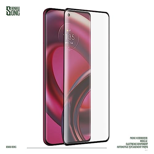2Pcs Screen Protector for MOTO EDGE 30 FUSION,3D Curved Full Coverage Anti-Scratch 9H Hardness For MOTO EDGE 30 FUSION 6.6" 3D Curved Edges Tempered glass Protector Film