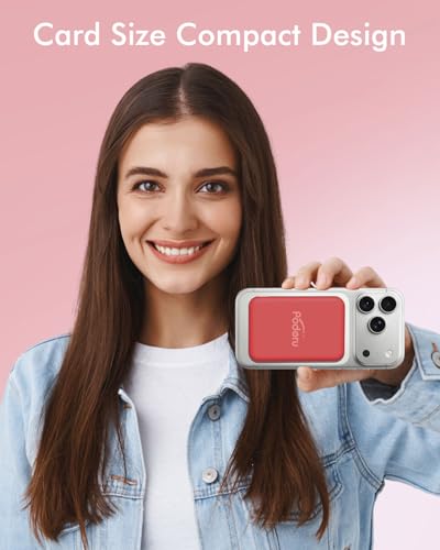 podoru for MagSafe Power Bank 5000mAh, Ultra-Slim Magnetic Portable Charger - color: Red