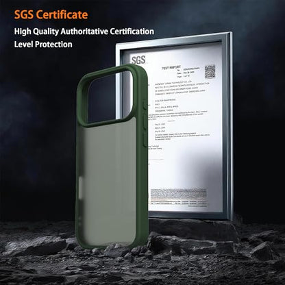 for iPhone 17 pro Case Translucent Matte Phone Cover, [10 FT Military Grade Drop Protection] Slim Durable Shockproof Protective Bumper (Green, iPhone 17 pro) - color: Green, size: iPhone 17 pro