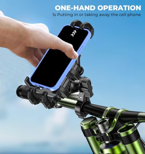 VAZESWIN Motorcycle Phone Mount Holder with Vibration Dampener