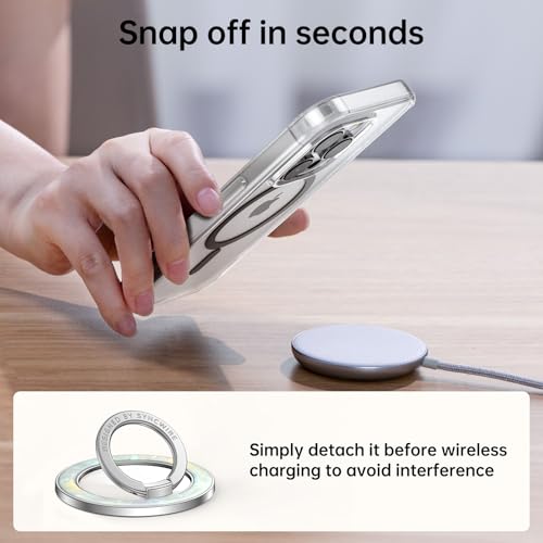 Syncwire Magnetic Phone Grip for MagSafe,Sparkle Ring Holder,Pearly Luster - color: Pearly Luster