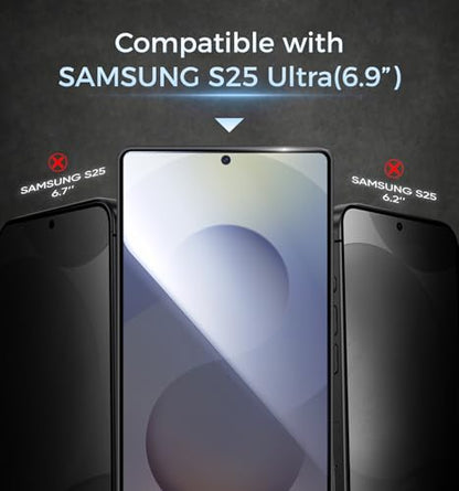 MAGIC JOHN 3rd Gen Upgraded for Samsung Galaxy S25 Ultra Screen Protector | 2 Pack HD Clear, Easy Installation, Shatterproof Tempered Film, Auto Dust-Elimination, Bubble Free - size: S25 Ultra 6.9inch