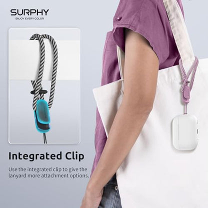 SURPHY 3 Pack Phone Wrist Strap, Phone Lanyard with Cellphone Tether Tab - color: Black & Lilac & Lilac Purple