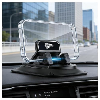 Car Dashboard Phone Holder with Land of Free,360° Rotatable Car Phone Holder Mount with Strong Self‑Adhesive,Universal Anti‑Slip Cell Phones Cars Mount for Horizontal & Vertical Place - color: Flag