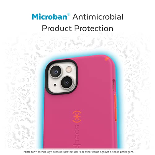 Speck iPhone 15 Plus & 14 Plus Case - Slim Phone Case with Drop Protection, Scratch Resistant with Soft Touch for 6.7 inch iPhone - Dual Layer Case, Digital Pink/Energy Red CandyShell Pro - color: Digital Pink/Energy Red