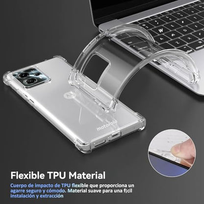 USTIYA Case for Motorola G23 4G / Moto G13 Clear TPU Four Corners Protective Cover Transparent Soft