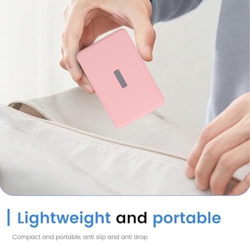 Case for TORRAS MiniMag Power Bank 10000mAh,Silicone Protective Cover with Shockproof Bumper,Anti-Fingerprint Dust Resistant,Washable Non-Slip Skin,Charge-Through Cutout,Portable Travel Sleeve,Pink - color: Pink