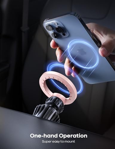 Lamicall for MagSafe Car Mount Vent 20 Super Magnets Accessories for iPhone - color: NEW Upgraded - Pink