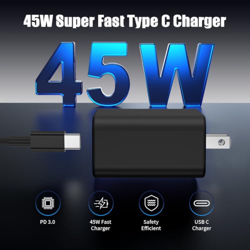 4Pack USB C Charger Super Fast Charging for Samsung Galaxy S25 Ultra - color: Black, size: 4Pack 3+6+6+10Feet