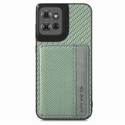 for Motorola Moto G Power 2026 Case Wallet with Card Holder Green | Shockproof Protective Phone Cases Cover, Carbon Fiber Pattern Design, Built-in 2 Credit Card Slots, Hidden Magnetic Closure - color: Green