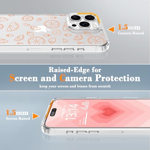 IAIYOXI Clear Case for iPhone 16 Pro, [Crystal Clear Military-Grade Drop Protection], Non-Yellowing, Slim Lightweight Transparent TPU Bumper Phone Case Cover Design - Line Lemon - color: Line Lemon, size: iPhone 16 Pro