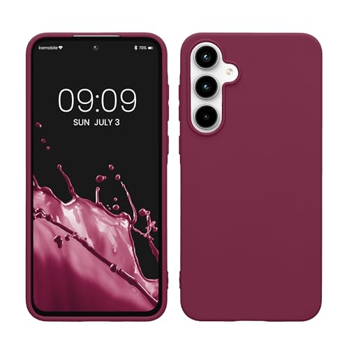 kwmobile Case Compatible with Samsung Galaxy A55 5G Case - Soft Slim Protective TPU Silicone Cover - Magenta Purple - color: magenta purple, size: Galaxy A55 5G