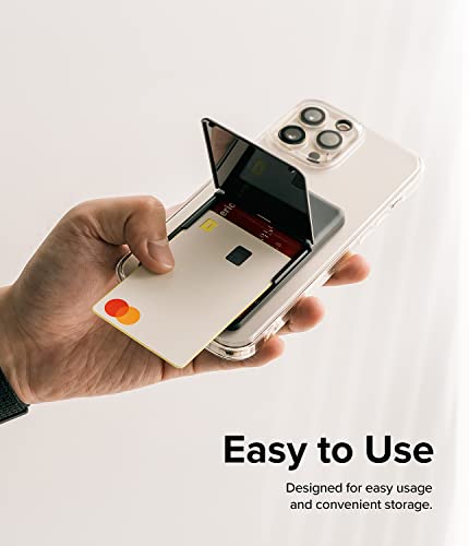 Ringke Stand Slot Card Holder [Phone Wallet Stick on + Stand] ID & Credit Card Holder for Phone Case, Solid Card Wallet with Phone Kickstand Compatible with iPhone Galaxy Android - Black - color: Black