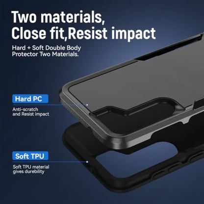 for Samsung Galaxy S23 Case with HD Screen Protector, Dual Layer Military Grade Drop Tested, Heavy Duty Rugged Shockproof Non-Slip Outdoor Protective Cover, Black - color: Black