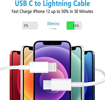 iPhone Charger 3Pack 10 FT USB C to Lightning Cable [Apple MFi Certified] - size: 10 feet