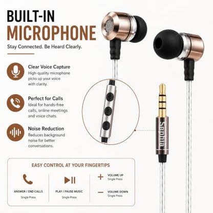 Sephia SP3060VC Earbuds Wired in-Ear Headphones with Mic